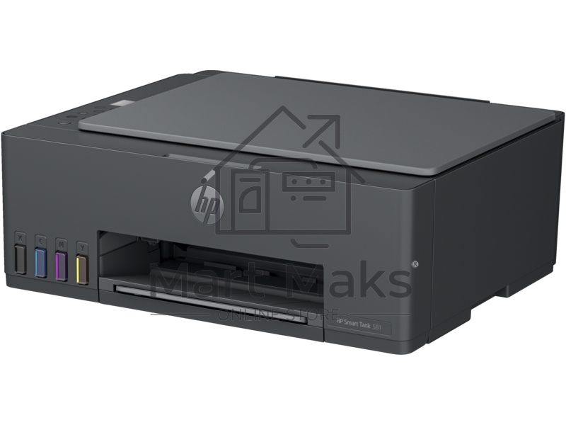 МФУ струйный HP Smart Tank 581 AiO (4A8D4A), A4, цветной, печ. до 22 стр/мин. (ч/б) до 16 стр/мин. (цвет), 1200 x 1200 dpi, USB, Wi-Fi, Air Print, Mopria