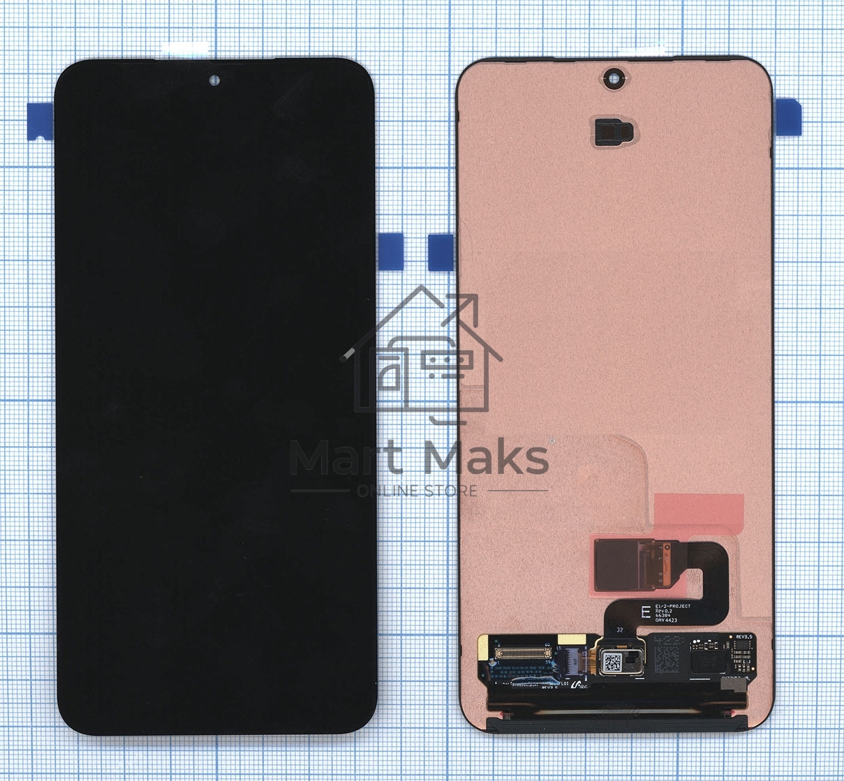 Дисплей (модуль) в сборе с тачскрином для Samsung Galaxy S24 черный orig lcd