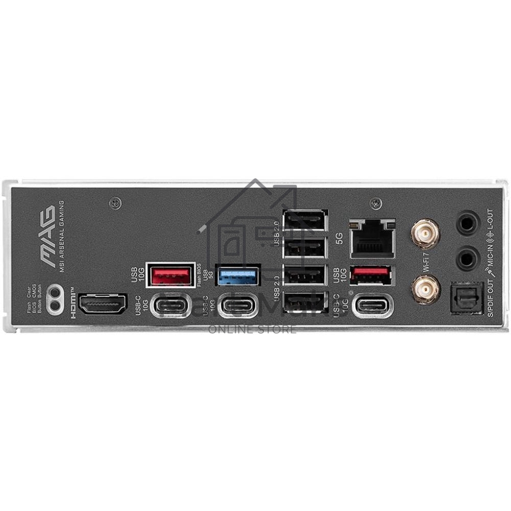 Материнская плата MSI MAG B850 TOMAHAWK MAX WIFI, AM5, AMD B850, 4xDDR5, 4xSATA, 4xM.2, 3xPCI-E x16, 1xHDMI, 1x5Gb LAN, 2xUSB-A 5Gbps, 4xUSB-A 2.0, 3xUSB-C 10Gbps, 7.1, Wi-Fi 7, Bluetooth 5.4, ATX