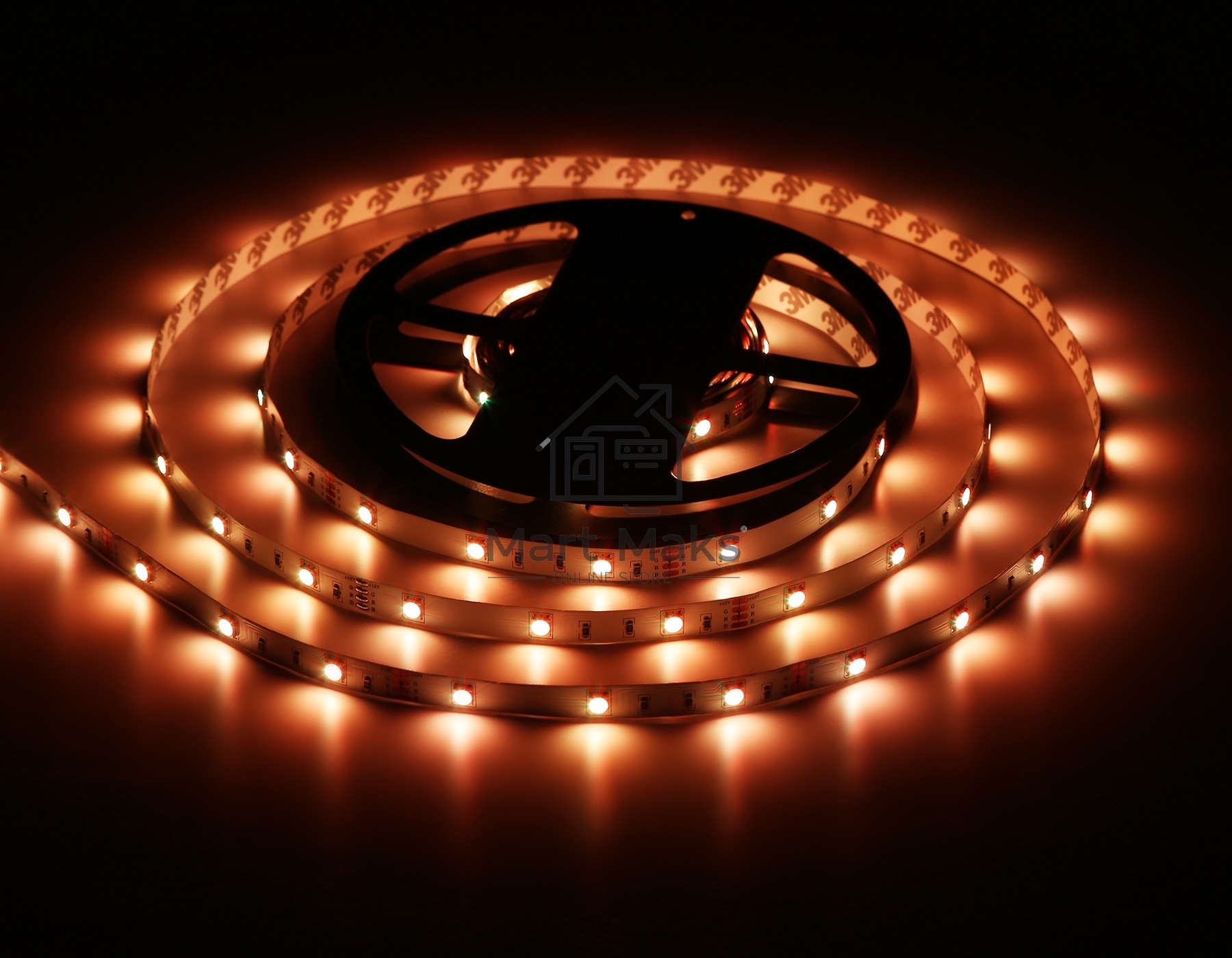 Комплект светодиодной ленты GS2401 5050 30Led/ 7.2W m/ 12V IP20 RGB/ 5000*10*1.87mm (4 конт.)