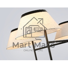 Люстра Ambrella light LH72453/5 BK/WH черный/белый Е14/5 max 40W D1000*290-1080