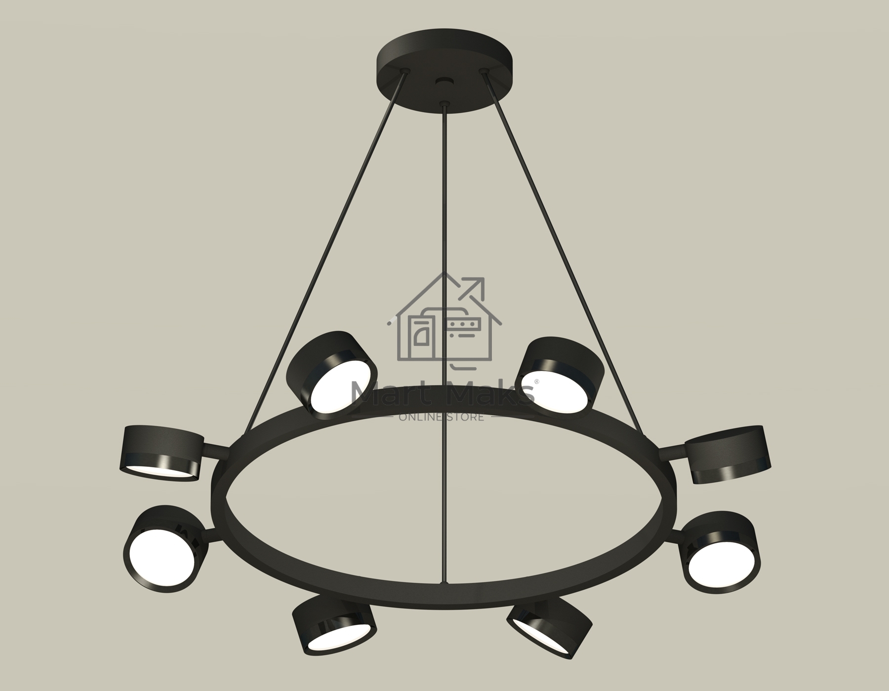 Светильник Ambrella light XB9198150/8 SBK/PBK черный песок/черный полированный GX53 (C9198, N8113)