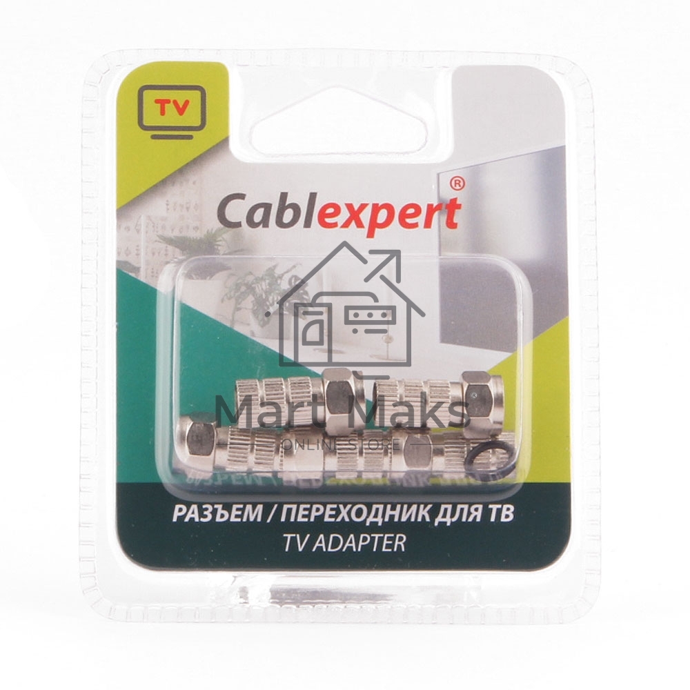 Коннектор Cablexpert F SPL6-02, для кабеля RG6, 5шт, с уплот. рез. кольцом