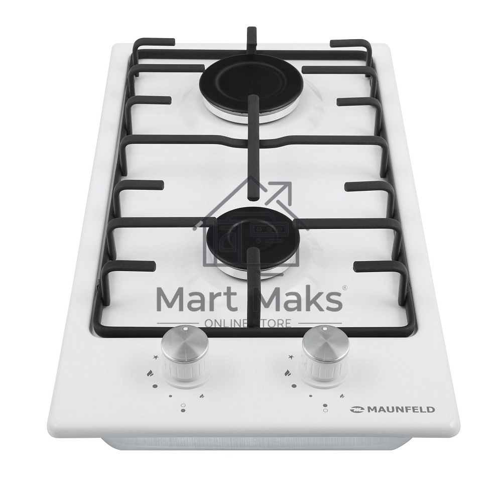 Газовая варочная панель Maunfeld EGHE.32.3EW/G Домино, • Тип: газовая 30см • Тип установки: независимая • Управление: фронтальное, переключатели поворотные • Нагревательный элемент: конфорка, 2шт • Мощность конфорок, Вт: 2600, 1700 • Материал исполнения: 