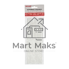 Стержни клеевые Rexant Ø 7 мм, 200 мм, белые (10 шт./уп.) (хедер)