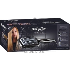 Расческа-выпрямитель BaByliss Smoothing Heated Brush HSB101E черный, 45 мм, 200 °C, 3 режима