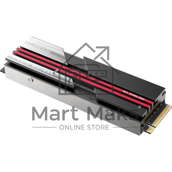 Накопитель SSD Netac NV7000, 2Tb, M.2 2280, PCIe 4.0 x4, NVMe, R/W 7200/6800, с радиатором