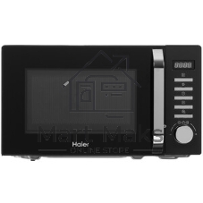 Микроволновая печь Haier HMB-DM208BA черный/серебристый, 20 л, 800 Вт, переключатели - кнопки, поворотный механизм
