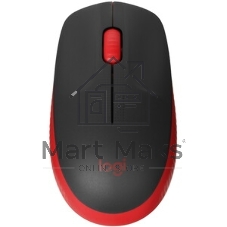 Мышь беспроводная Logitech M190 черный/красный, 1000 dpi, радиоканал, USB, кнопки - 3
