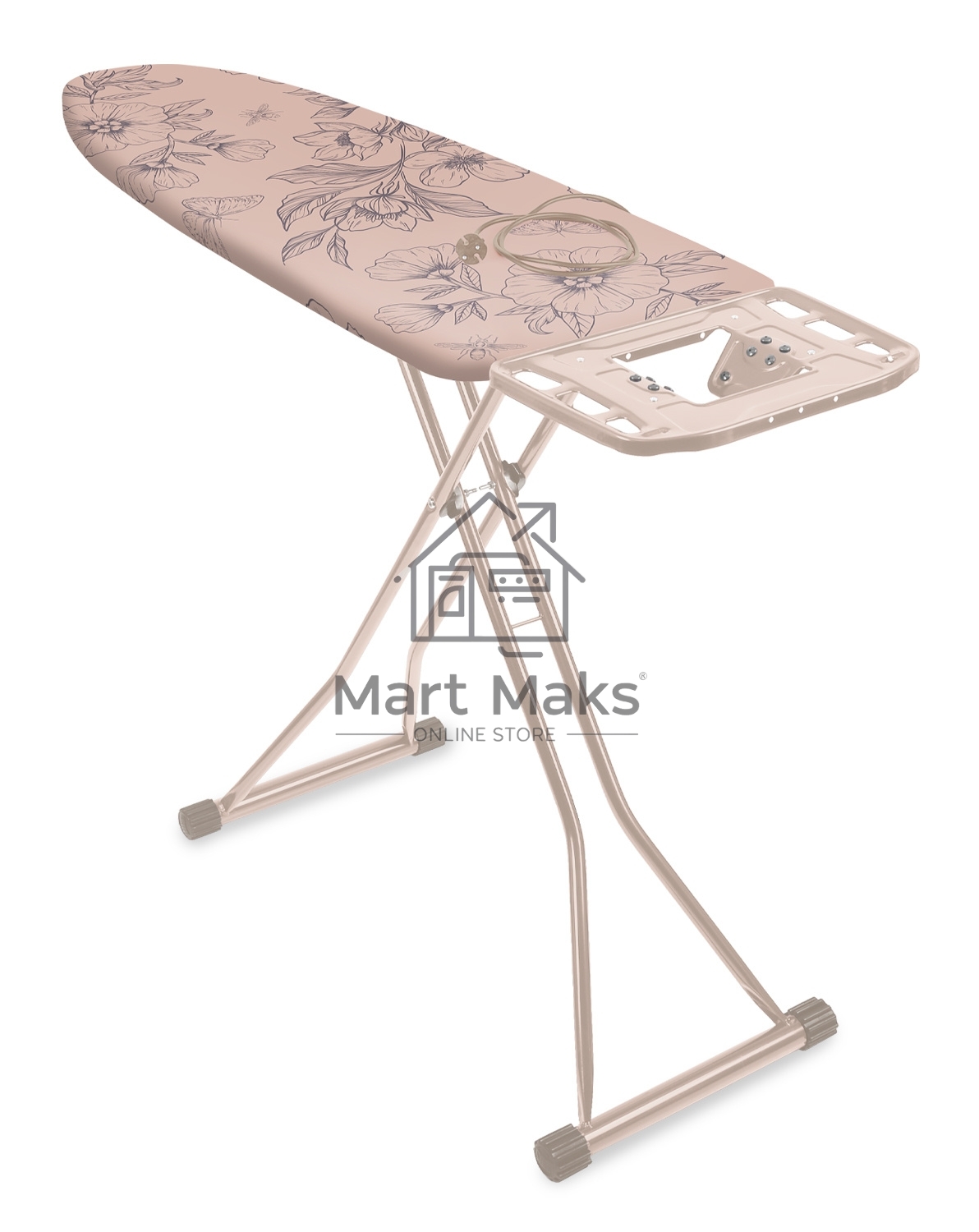 Гладильная доска Ника Haushalt XL 123x46см рег.высот. золотистый/рисунок (HXLТ/F)