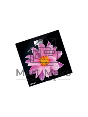 Весы напольные Centek CT-2416 Pink Flower электронные 180кг, 0,1кг, LCD 45x28, размер 26х26см