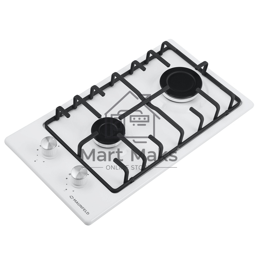 Газовая варочная панель Maunfeld EGHE.32.3EW/G Домино, • Тип: газовая 30см • Тип установки: независимая • Управление: фронтальное, переключатели поворотные • Нагревательный элемент: конфорка, 2шт • Мощность конфорок, Вт: 2600, 1700 • Материал исполнения: 