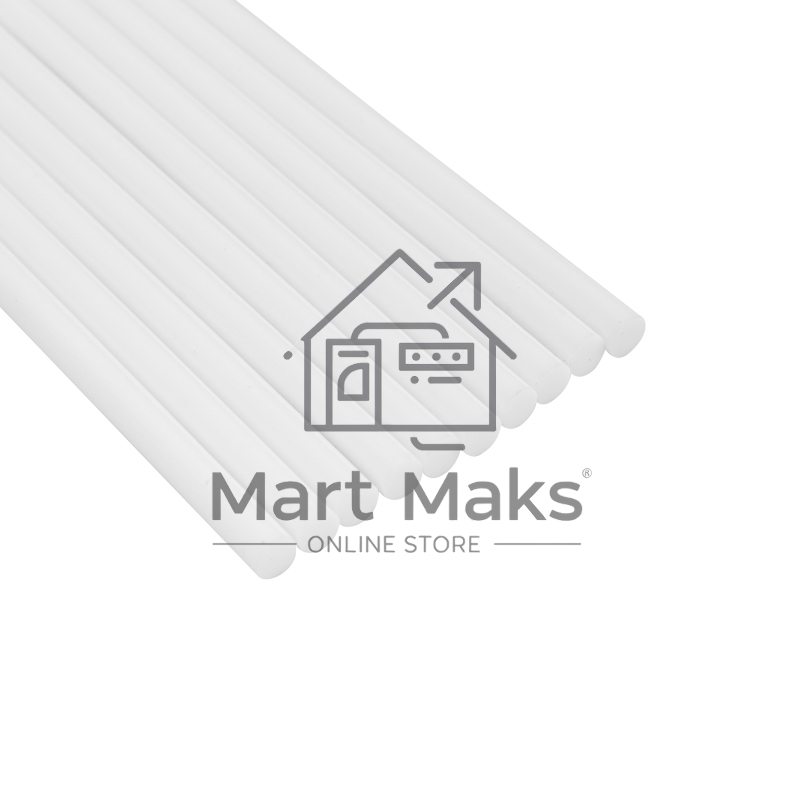 Стержни клеевые Rexant Ø 7 мм, 200 мм, белые (10 шт./уп.) (хедер)