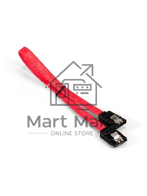 Кабель SATA ExeGate EX-CC-SATADATA-0.3L (7pin/7pin, металлические защелки, 0,3м)