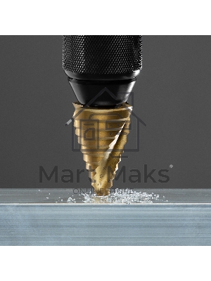 Сверло Matrix ступенчатое 9-12-15-18-21-24-27-30-33-36мм hss спиральный профиль шестигранный