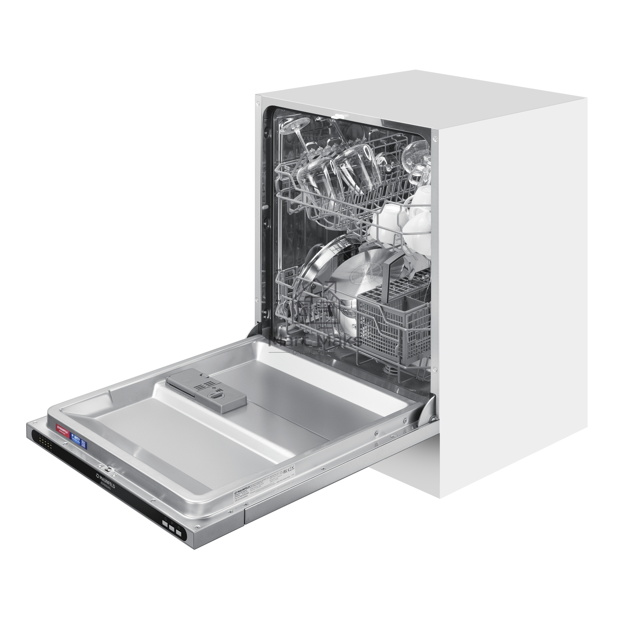 Встраиваемая посудомоечная машина Maunfeld MLP6022A01, черный, 59.8 см, 12 компл., 49 дБ, класс A++