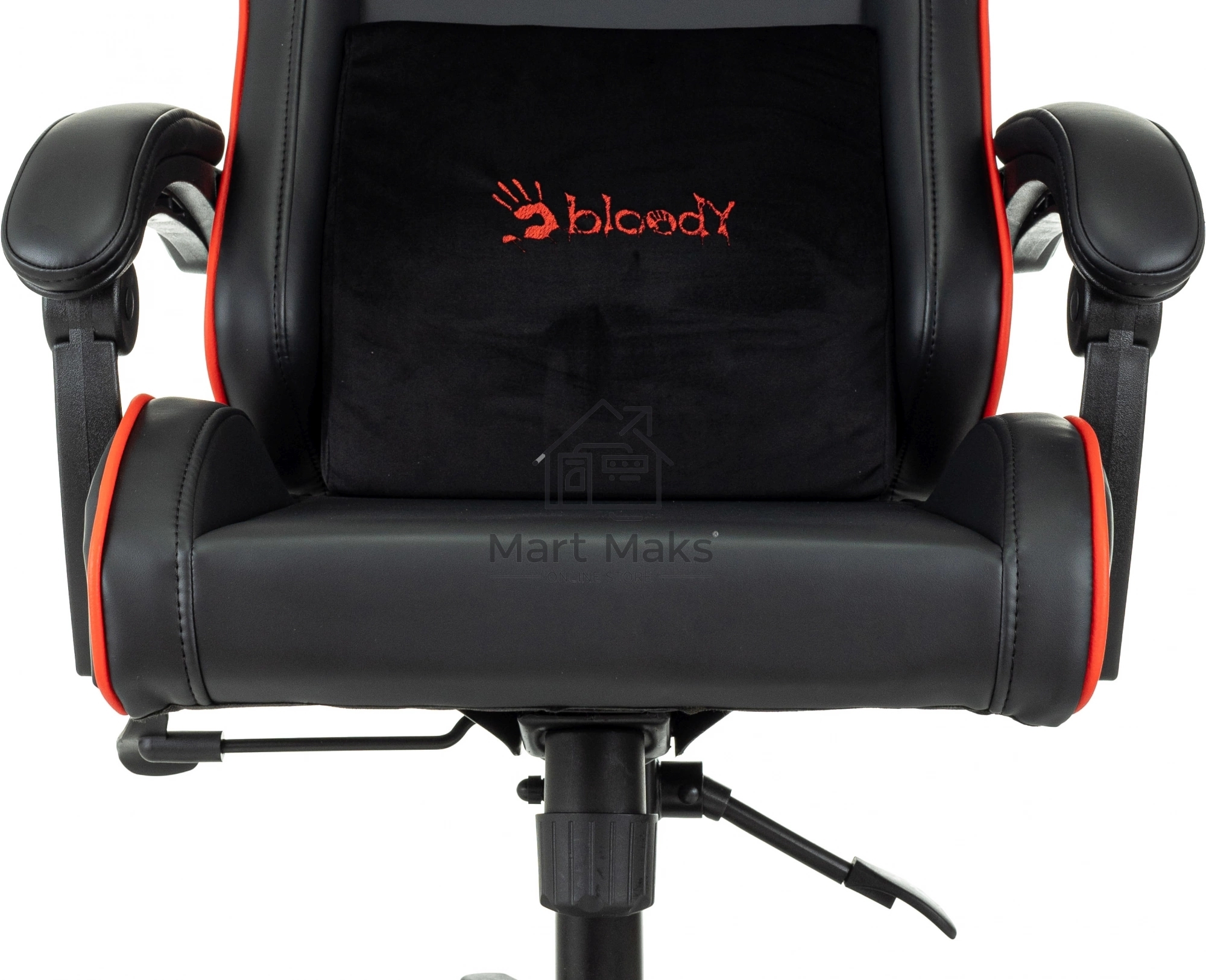 Кресло игровое A4Tech Bloody GC-780 черный, сиденье черный кожзам с подголов. крестов. металл черный, пластик черный
