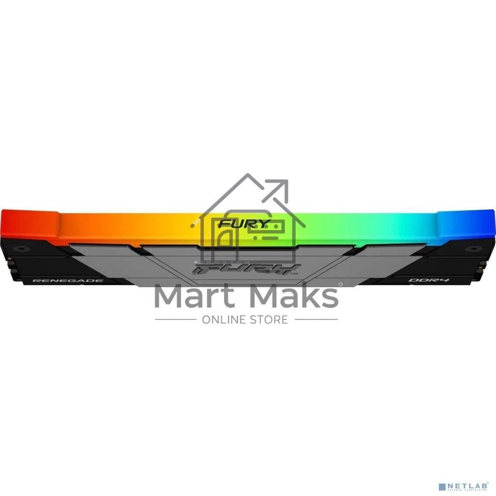 Оперативная память Kingston Fury Renegade, DDR4, 16GB (2x8GB), 3200MHz, CL16, DIMM, с радиаторами, RGB, черный