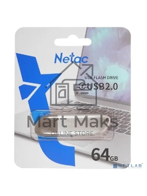 Флешка USB Netac U352 NT03U352N-064G-20PN USB 2.0 64Gb, retail version