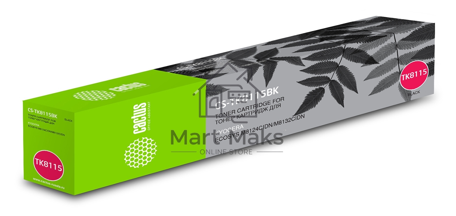 Картридж лазерный Cactus CS-TK8115BK черный (12000 стр.) для Kyocera Mita Ecosys M8124cidn/ M8130cidn