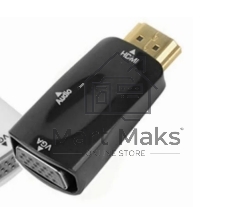 Переходник HDMI на VGA c аудио черный