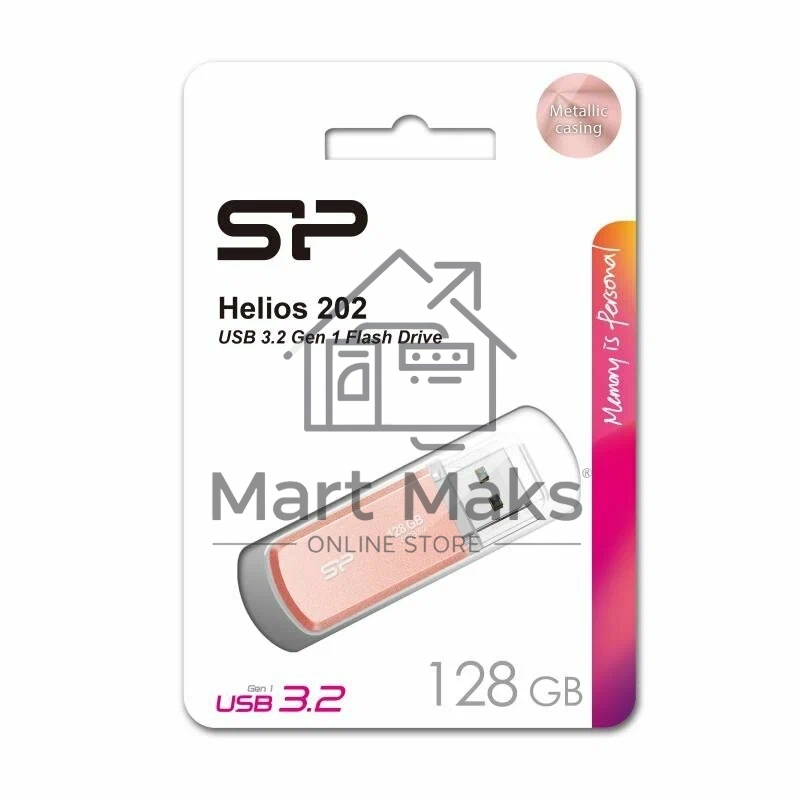 Флешка USB R/W R/W 128Gb Silicon Power Helios 202, USB 3.2, Pink