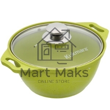 Кастрюля Kukmara к21tsml а/пр литая 2,0 л стекл/кр Trendy style malachite