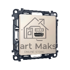 Комплект механизма розетки HDMI 2.0 ALFA Бежевый матовый 40V/500mA 2.0GHz 5-18Gbit/s QUANT (AP3340, VM222) MA334010