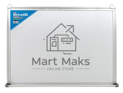 Демонстрационная доска Deli E7818 магнитно-маркерная лак 90x150см белый с аксессуарами