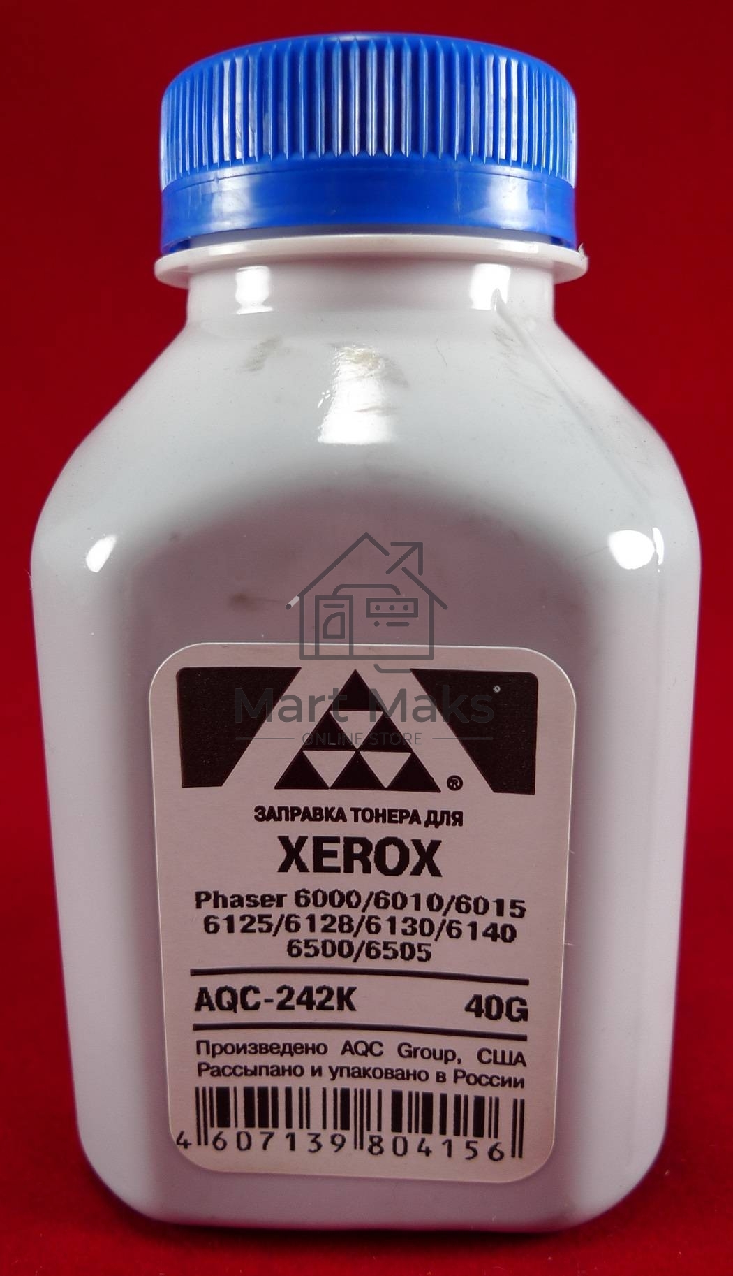 Тонер XEROX Phaser 6000/6010/6015/6125/6128/6130/6140/6500/6505 черный, (фл.40г.) AQC фас. России