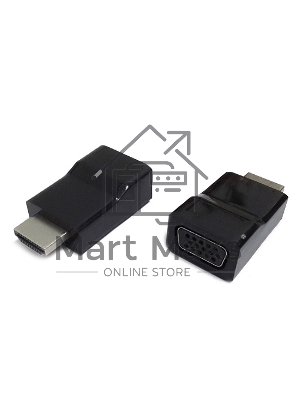 Переходник Gembird Переходник HDMI-VGA Cablexpert A-HDMI-VGA-001, 19M/15F