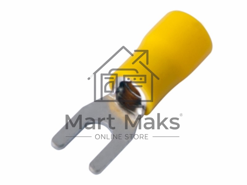 Наконечник вилочный изолированный Rexant 4.3 мм 4-6 мм (НВи 6.0-4/НВи 5,5-4) желтый 08-0151