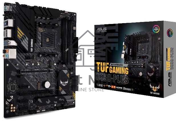 Материнская плата ASUS TUF GAMING B550-PLUS, AM4, AMD B550, 4xDDR4, 6xSATA, 2xM.2, 1xPCIe 4.0 x16, 1xPCIe 3.0 x16, 3xPCIe x1, 1xHDMI, 1xDP, 1x 2.5Gb LAN, 4xUSB-A 3.2 Gen 1, 1xUSB-A 3.2 Gen 2, 2xUSB-A 2.0, 1xUSB-C 3.2 Gen 2, 5x3.5 мм, 7.1, ATX
