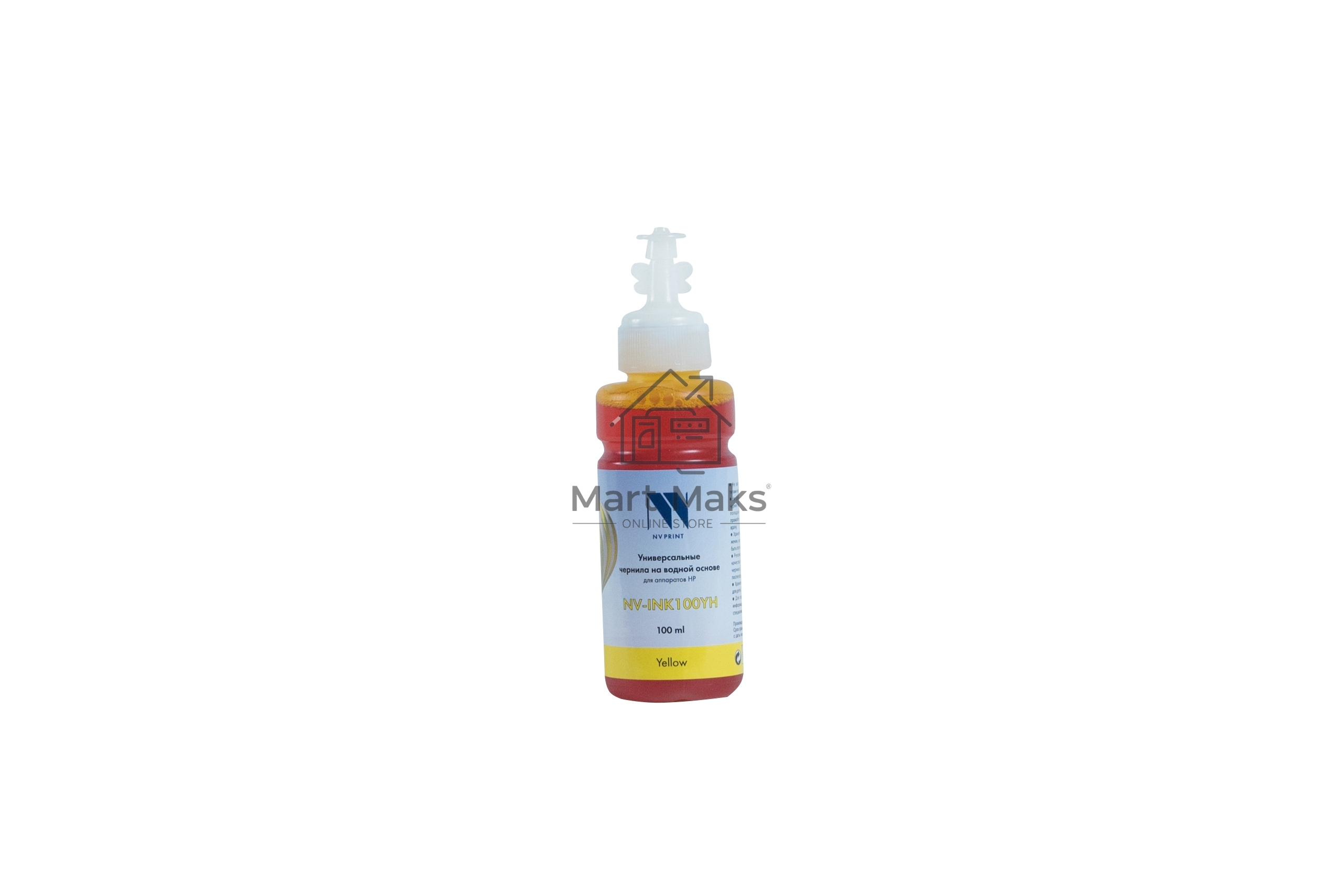 Чернила NVPrint NV-INK100 Yellow универсальные на водной основе для аппаратов HP (100 ml) (Китай)