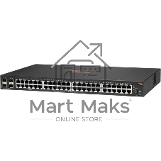 Коммутатор HPE Aruba 6100 48G 4SFP+, 48×1 Гбит/с + 4×10 Гбит/с SFP+, управляемый