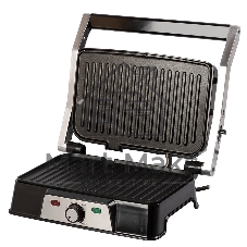 Гриль-пресс электрический Endever Grillmaster 220, серебристый/черный