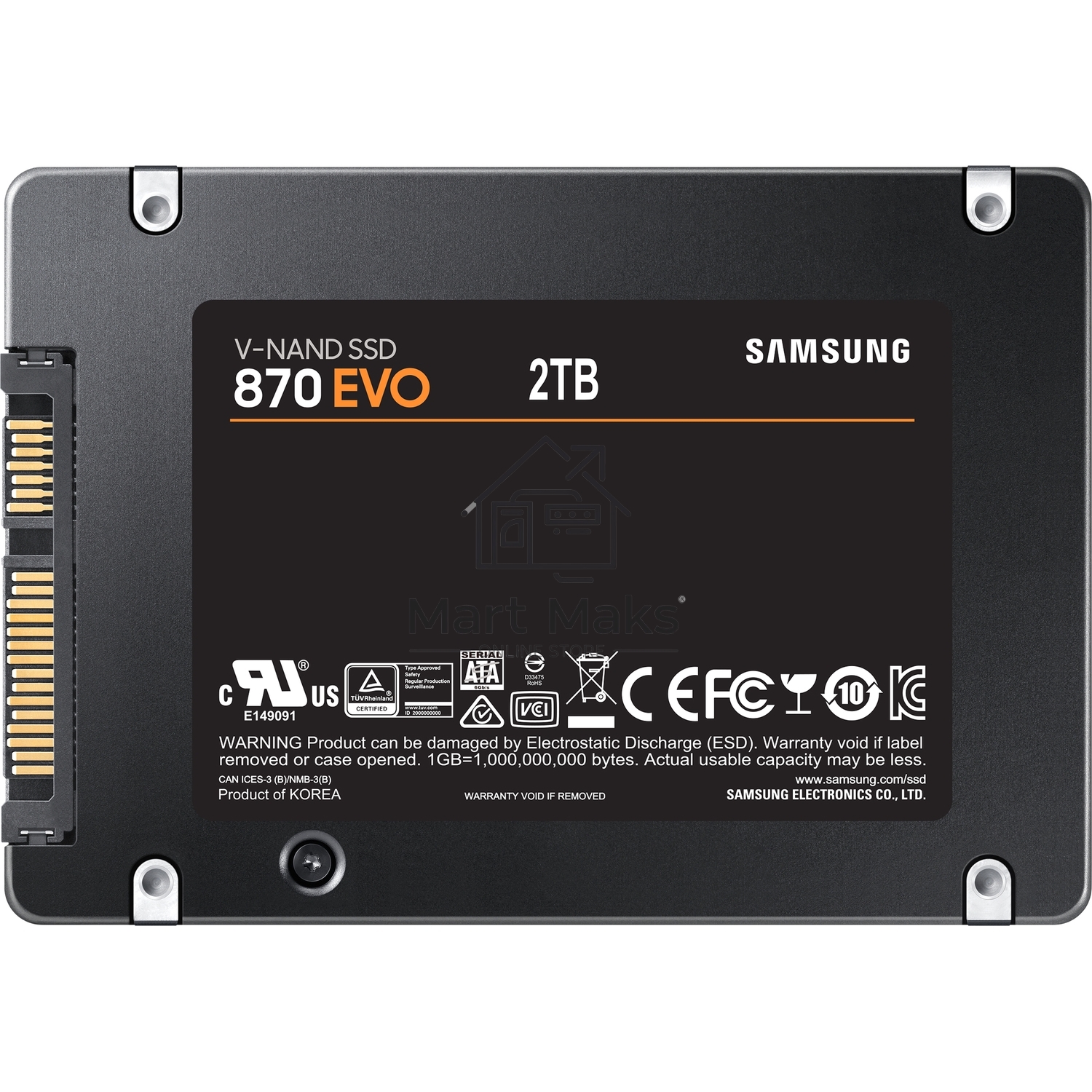 Накопитель SSD Samsung 870 EVO, 2TB, SATA III, 2.5
