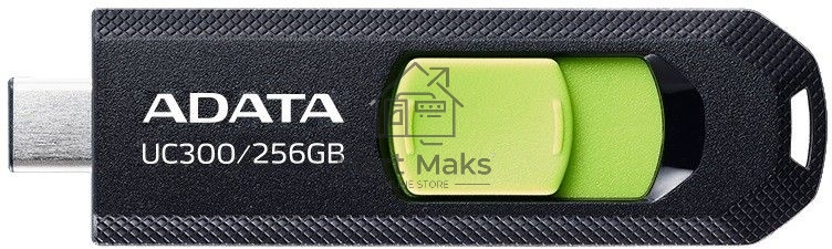 Флешка USB ADATA R/W 256Gb UC300 ACHO-UC300-256G-RBK/GN USB3.2 зеленый