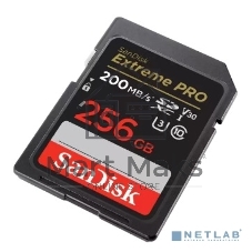 Флеш карта SD 256Gb SanDisk SDXC Class 10 V30 UHS-I U3 Extreme Pro 200MB/s