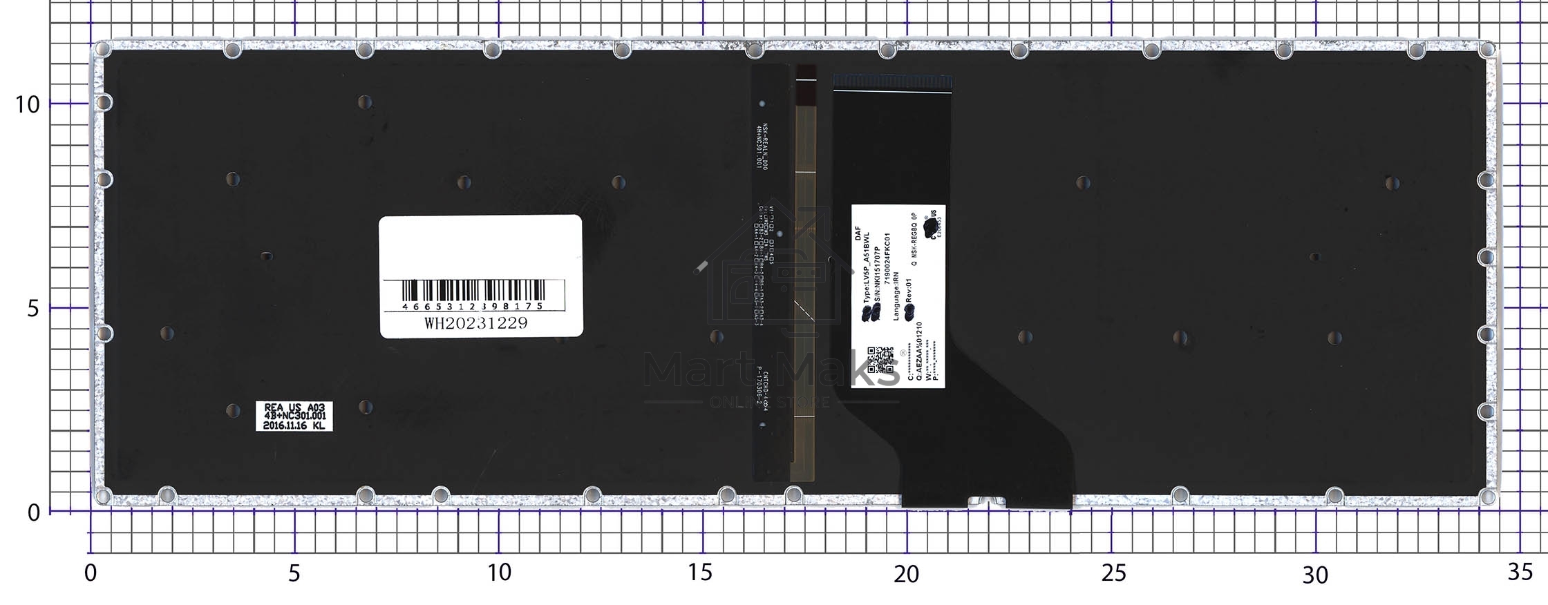 Клавиатура для ноутбука Acer Aspire 7 A717-72 черная
