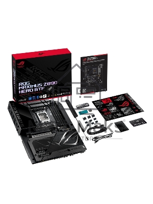 Материнская плата ASUS ROG MAXIMUS Z890 HERO BTF, LGA1851, Intel Z890, 4xDDR5, 4xSATA, 6xM.2, 1xPCIe 5.0 x16, 1xPCIe 4.0 x4, 1xPCIe x1, 1xHDMI, 2xUSB-C (Thunderbolt 4), 1xUSB-C 3.2 Gen 2, 4xUSB-A 3.2 Gen 2, 4xUSB-A 3.2 Gen 1, 2x2.5Gb LAN, Wi-Fi 7, Bluetoo