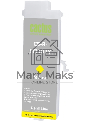 Картридж перезаправляемый струйный Cactus CS-R-PFI107Y желтый для Canon imageProGRAF iPF670/680/685/770/780/785 без чипа