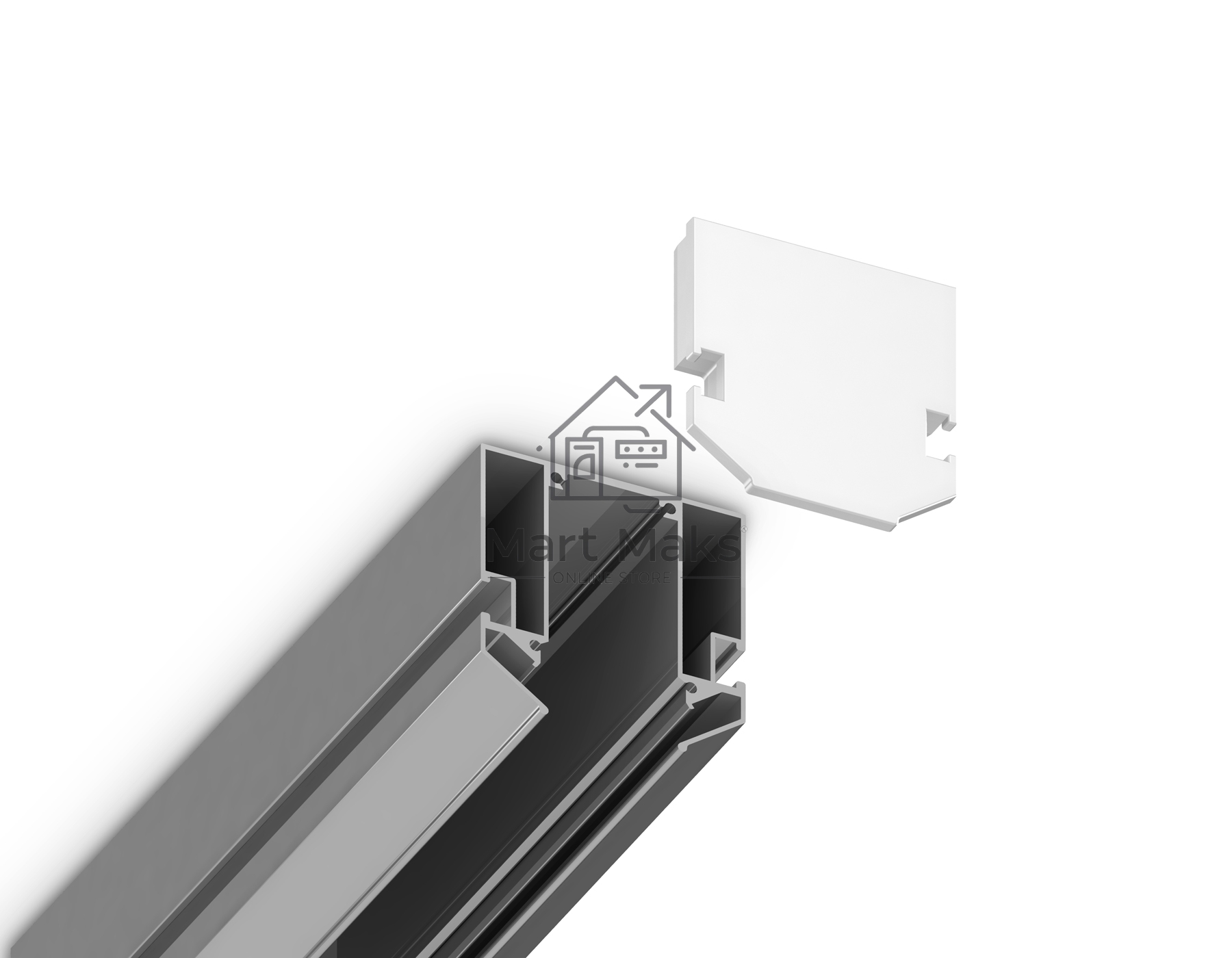 Заглушка для корпуса в натяжной потолок Magnetic 220V GL1063 WH белый 61*61*9 (2шт)
