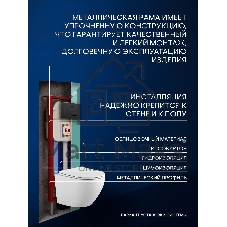 Комплект BAU 6 в 1: рамная инсталляция BAU NEO 45, унитаз подвесной Rio Luxe 52*35, сиденье микролифт, кнопка смыва BAU Stil для инсталляциии, черный матовый
