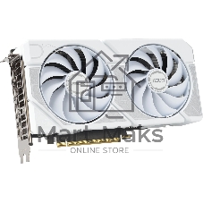 Видеокарта ASUS GeForce RTX 5060 TI DUAL WHITE OC, NVIDIA RTX 5060 Ti, 16 ГБ GDDR7, 128 бит, PCI-e 5.0, 1xHDMI, 3xDP, 2632 МГц