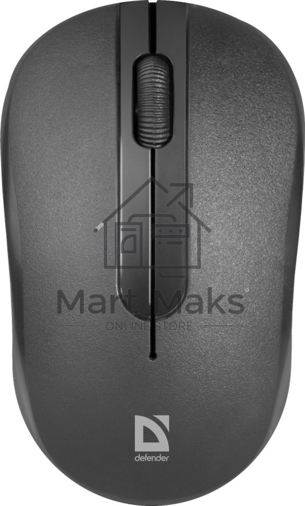 Мышь беспроводная Defender Hit MM-495 черный, 1600 dpi, радиоканал, USB, кнопки - 3