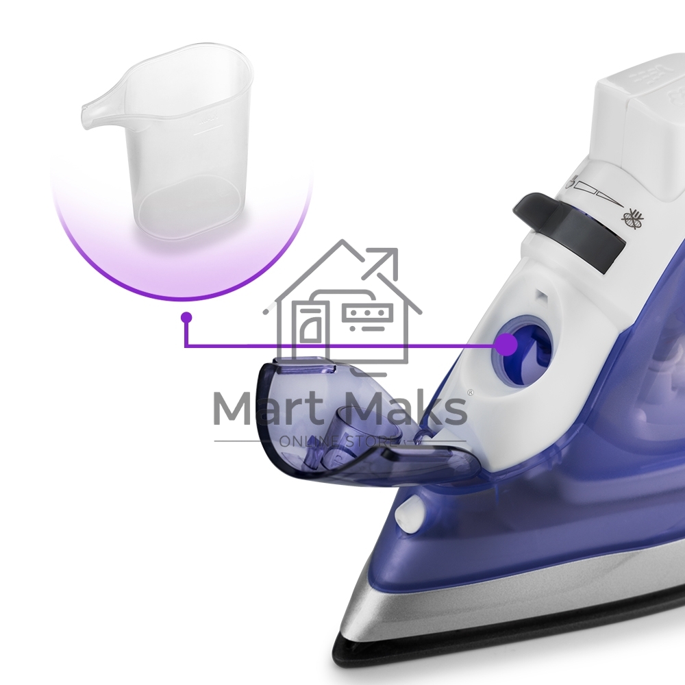 Утюг Kitfort KT-2603 1300Вт белый/фиолетовый