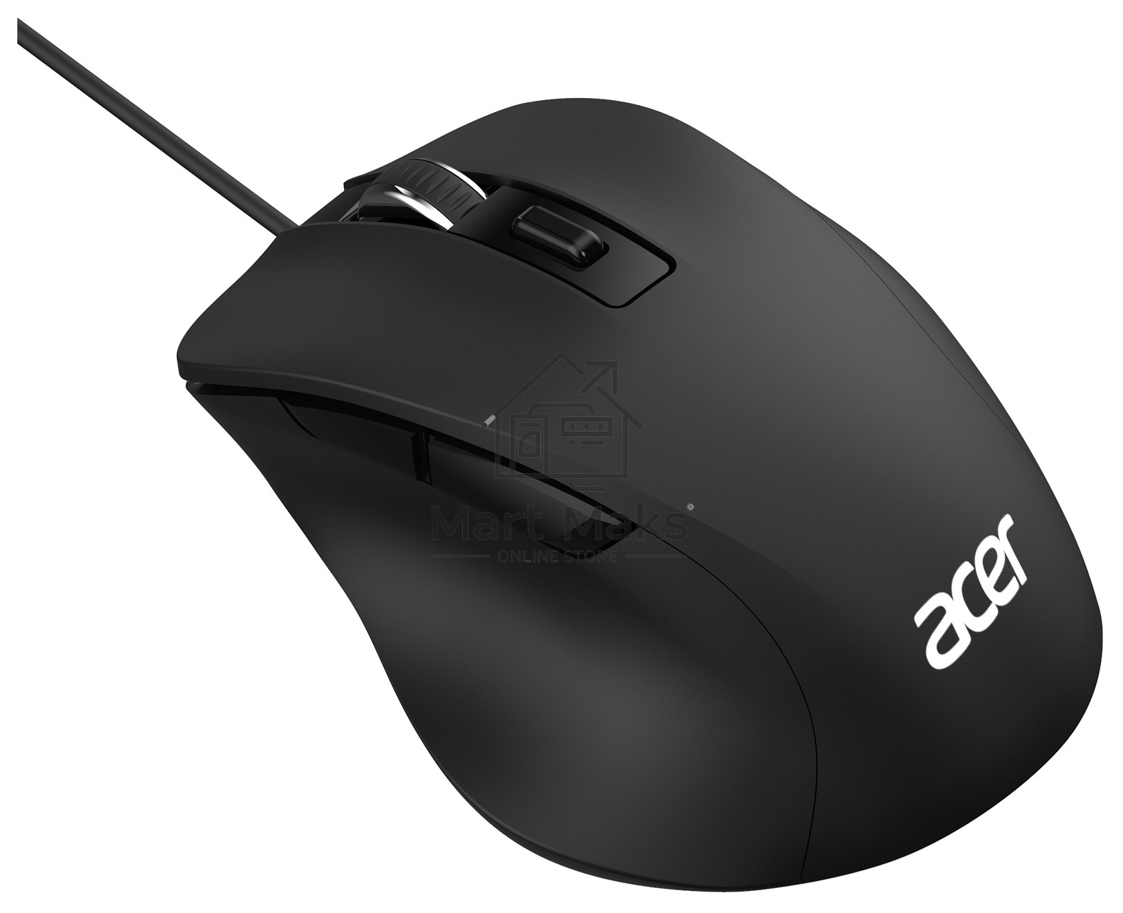 Мышь проводная Acer OMW120 черный, 2000 dpi, USB, кнопки - 6