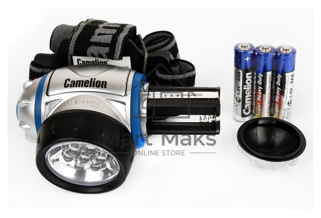 Фонарь налобный LED5310-7F3 (7LED 3 режима; 3хR03 в комплекте; метал.) Camelion 7534