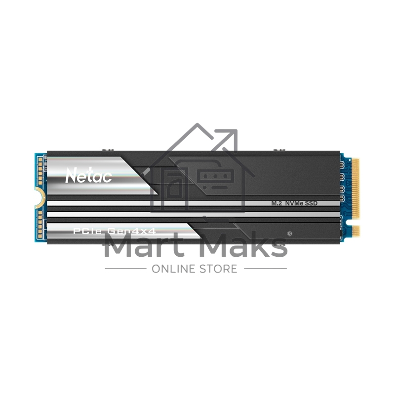 Накопитель SSD Netac NV5000, 500GB, M.2 2280, PCIe 4.0 x4, NVMe, R/W 5000/2500, с радиатором